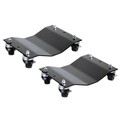 Fleming Supply Fleming Supply Wheel Dolly- Set of 2, Steel Tire Skates with 3-Inch Ball Bearing Casters 256497TBP